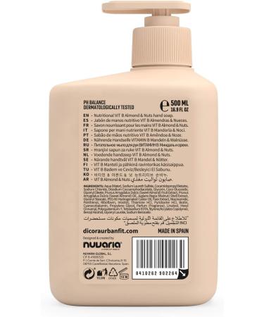 Dicora Urban Fit - Almond & Walnut Liquid Hand Soap - 500ml - Buy Online on GoSupps.com