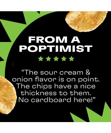 Popchips Sour Cream & Onion Potato Chips - 0.8 OZ (Pack of 12) - Light & Crispy Snack - Buy Online on GoSupps.com