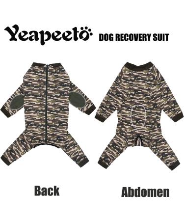 YeaPeeto One-Divider Pajamas for Large & Medium Dogs - Relaxation Allergy Relief Wound Protection Anti-Licking Cone Alternative (2xL Camouflage) - Buy Online on GoSupps.com