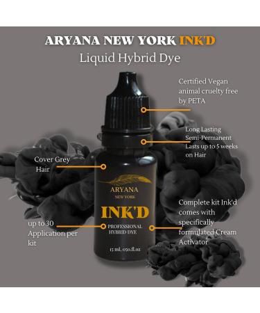 ARYANA NEW YORK INK D Hybrid Color Kit - Long Lasting Dark Brown Liquid Hair Color for Professional Spot Coloring & Grey Coverage - International Shipping Available - Buy Online on GoSupps.com
