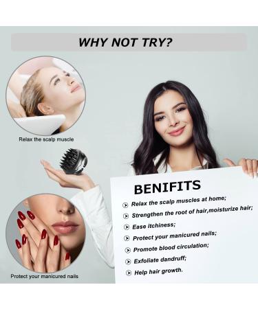 TTKLYN Soft Silicone Hair Shampoo Brush for Gentle Scalp Care and Massager - Black - Buy Online on GoSupps.com