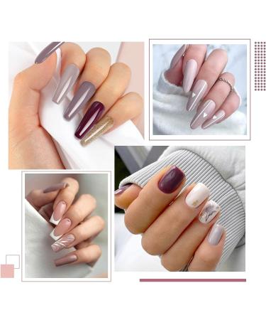 INPING Gel Nail Polish Set - 6 Colors Nude, Maroon, Burgundy, Red, Gray, Glitter - Soak Off UV/LED Nail Varnish for Women - DIY Nail Art Salon - Beauty Gifts - Buy Online on GoSupps.com