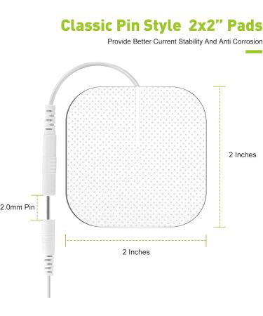 TENS Unit Replacement Pads | 20PCS 2x2 Reusable Electrode Pads for Electrotherapy | Self-Adhesive Electrode Patches - International Shipping Available - Buy Online on GoSupps.com