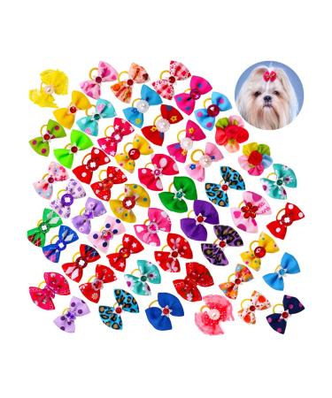 Zxupoi 20-Piece Dog Hair Accessories - Loops & Rubber Bands for Long-Haired Dogs & Cats | Random Colors - Buy Online on GoSupps.com