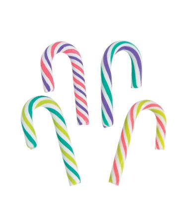 Holiday Brights Mini Candy Canes for Christmas - Bulk set of 100 - Individually Wrapped - Assorted Bright Colors