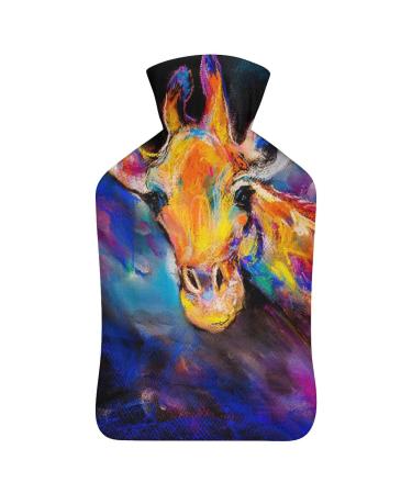 Hot Water Bottle With Lid Giraffe Rubber Hot Water Bag For Pain Relief Cramps Foot Warmer Hot And Cold Therapy