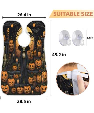 Buy Halloween Pumpkin Skeleton Beard Bib Apron - Perfect Beard Hair Catcher Gift for Men Dads & Husbands | Ideal for Father's Day Christmas & Anniversaries - Buy Online on GoSupps.com