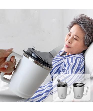 RWKGIEIK Bedridden Elderly Patients Pregnant Women Postpartum Straw Cups Anti-Dropping Anti-Choking Stainless Steel Nursing Cups - Buy Online on GoSupps.com