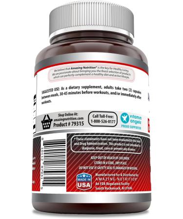 Amazing Formulas BCAA 2:1:1 - 1000 Mg Capsules Supplement | Branched Chain Amino Acids | Made in USA | 250 Count - Buy Online on GoSupps.com
