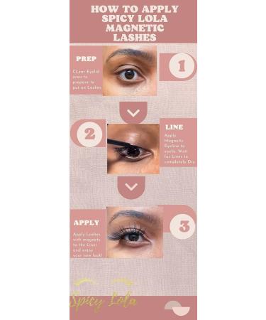 Lola Fluffy 8D Magnetic Lashes Kit - Voluminous Natural False Eyelashes with Magnetic Eyeliner - Long Lasting Cat Eye Look - Buy Online on GoSupps.com