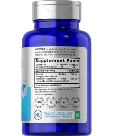 Go Less Bladder Control Pills | 90 Capsules | Maximum Strength for Women and Men | Non-GMO & Gluten Free - Buy Online on GoSupps.com