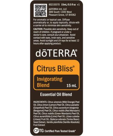 doTERRA Citrus Bliss Essential Oil Invigorating Blend 15 ml - Uplift Your Mood & Refresh Your Space - Shop Internationally - Buy Online on GoSupps.com