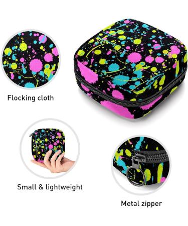 Anna Cowper Splatter Colorful Sanitary Napkin Storage Bag - Multi-colored Portable Period Pouch for Women and Teen Girls - Buy Online on GoSupps.com