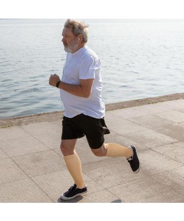Putuo Compression Stockings for Men & Women - Thrombosis Support Socks Open Tip Thick Calves 6XL - Ideal for Flight & Running - Buy Online on GoSupps.com