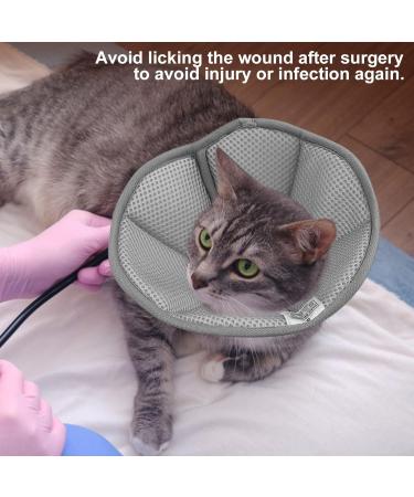 Adjustable Elizabethan Collar for Pets | Dndgdlua Protective E-Collar for Kittens Puppies & Rabbits | Prevents Licking & Biting - Size S Gray - Buy Online on GoSupps.com