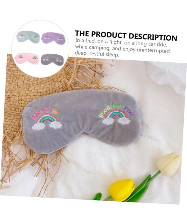 Rainbow Eye Mask Scrunchies Set - 4pcs Hair Ties with Bows and Teeth, Wired Head Wraps for Girls - Buy Online on GoSupps.com