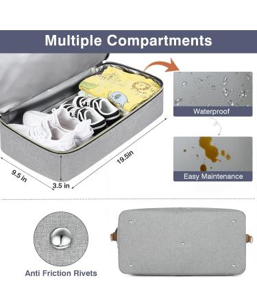 Multifunctional Diaper Bag for Babies - 7 Piece Large Mom Bag with Portable Diaper Pad Pacifier Pocket & Organizer - Perfect for Travel Work & Delivery - Gray - Buy Online on GoSupps.com