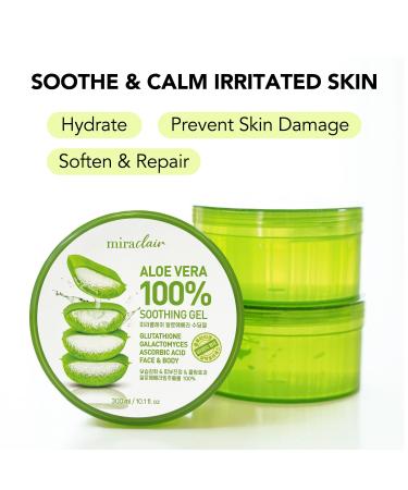 100% Pure Aloe Vera Gel for Face Skin Hair & Sunburn Relief - Made in Korea 300ml (10.1 fl. oz) | All Skin Types - International Shipping Available - Buy Online on GoSupps.com