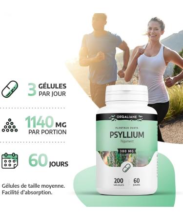 Psyllium Blond integuments 380 mg - 200 capsules - Buy Online on GoSupps.com
