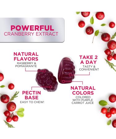 Cranberry Gummies 500mg - 50:1 Cranberry Extract Urinary Tract Support Made with 25 000mg Helps Cleanse & Protect Cran Berry Gummy Supplement + Vitamin C Chewable Cran for Women - 120 Gummies 120 Count (Pack of 1) - Buy Online on GoSupps.com