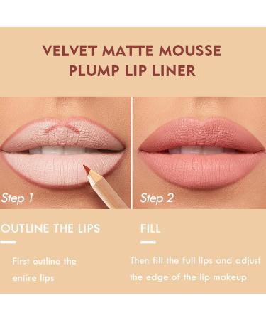 12 Colors Matte Lip Liner Pens Set - Moisturizing Long-Lasting & Non-Sticking Lip Makeup Pencils - Buy Online on GoSupps.com