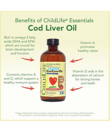 CHILDLIFE ESSENTIALS Kids Multivitamin & Mineral + Cod Liver Oil - Liquid Vitamins for Baby Kids & Toddlers Arctic Cod Liver Oil Added DHA EPA Omega-3 Fatty Acids Non-GMO Gluten Free - 2-Pack - Buy Online on GoSupps.com