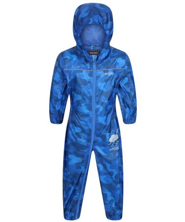 Regatta Unisex Kids Puddle Iv All-in-One Suit 12-18 Oxford Blue Camo