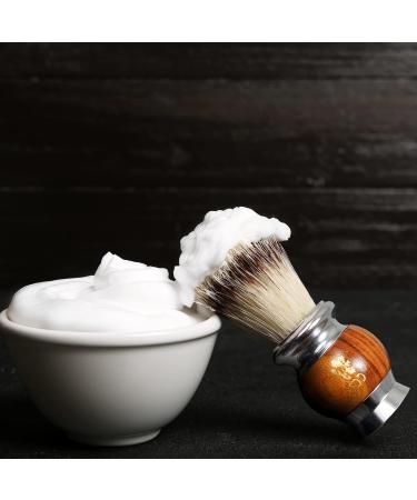 Cambridge Cut Throat Luxury Men's Shaving Brush - Premium Synthetic Silvertip Badger Bristles for Soap, Foam, or Cream - Vegan Friendly Male Grooming Gift - Buy Online on GoSupps.com