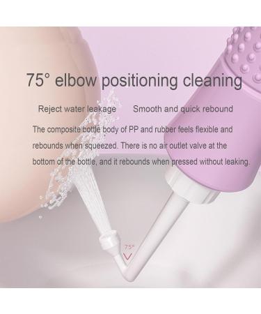 Brigtviee Portable Peri Bottle - Intimate Shower Bidet for Travel | 500ml Capacity 75 Angle & Storage Bag - Buy Online on GoSupps.com