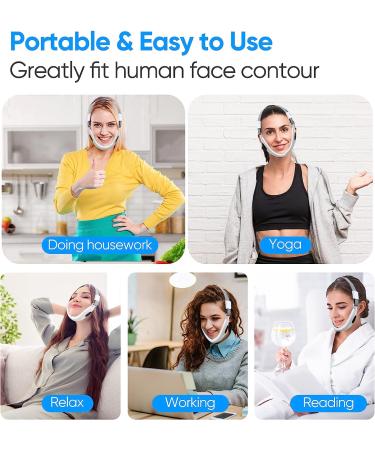 Intelligent Double Chin Reducer & V Face Lifting Beauty Device with Blue Red Light - Buy Online on GoSupps.com