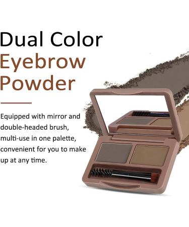 Eyebrow Powder Two-tone Eyebrow Powder for Enhancing Eyebrows Eyebrow Powder with Mirror for Neutral Eye Makeup (2#) - Buy Online on GoSupps.com