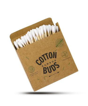 Sularpek Cotton Buds 100 Pcs Ear Buds Cotton Bamboo Cotton Buds Cotton Ear Bud Ear Cotton Buds Cotton Swabs for Ear Cleaning Makeup Cleaning Keyboard Cleaning Etc