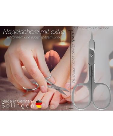 Nail Scissors with Tower Tip | Solingen Made in Germany | Extra Sharp Stainless Steel Manicure Scissors for Fingernails & Toenails - Buy Online on GoSupps.com