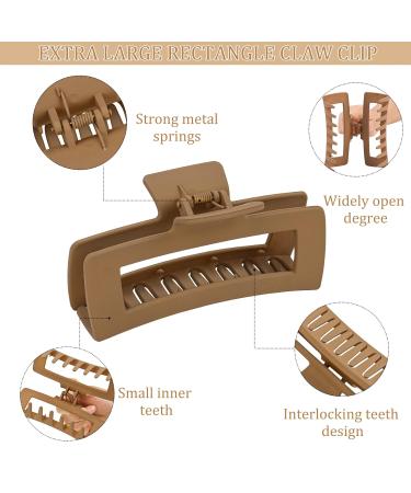 12 Pack Extra Large Hair Claw Clips for Thick Hair - Matte Color Big Jaw Clips for Long Curly Straight Hair - Non-slip Strong Hold Hair Clamps - Buy Online on GoSupps.com