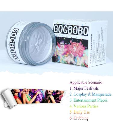 Temporary Hair Color Wax Silver Gray | Unisex Washable Modeling Wax for Party Cosplay & Halloween - 4.23 oz | International Shipping Available - Buy Online on GoSupps.com