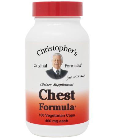 Christopher's Original Formulas Chest Formula Whole-Herb Immune Support for Cold & Flu Seasons, 460 mg, 100 Vegetarian Capsules