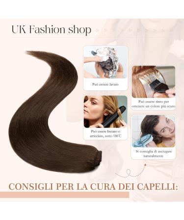 100% Remy Real Hair Clip-In Extensions | UK Fashion Shop | Thin 8 Tresses | 50cm | #4 Chocolate Brown | Fast International Shipping - Buy Online on GoSupps.com