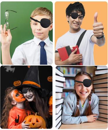 4PCS Eye Patch Medical Eye Patches Comfortable Pirate Eye Patch with Adjustable Buckle Treat Lazy Eye Amblyopia Strabismus for Adults and Kids - Buy Online on GoSupps.com