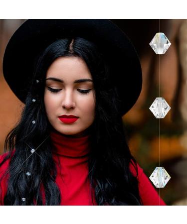 AS-1x original preciosa elements crystal strass strand 30 cm 6 stones clip-in hair extensions with crystal hair strand without adhesive and and without crystal loss crystal strand strand