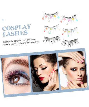 FOMIYES 15 Pairs Sequin False Eyelashes Fake Lashes Flower False Eyelashes Fake Eyelashes False Lashes Pride Outfit Color Lashes Lashes with Girl Eyelash Butterflies Sequins Eyelashes Miss - Buy Online on GoSupps.com