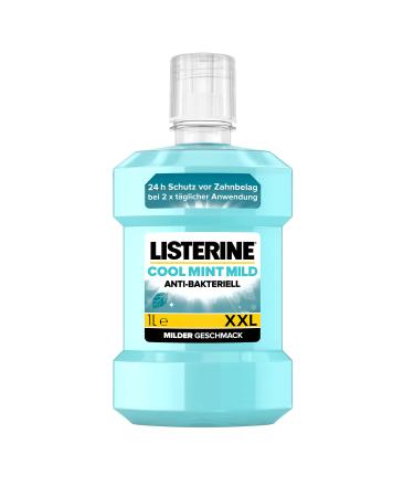 Listerine Cool Mint mild taste antibacterial mouthwash without alcohol with essential oils 1L 1 l (1 pack) - Buy Online on GoSupps.com