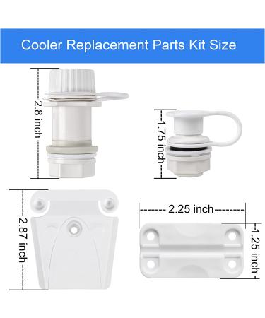 Cooler Replacement Parts Kit for Igloo Coolers  Cooler Plastic Hinges  Cooler Latches and Screws Combo  Threaded Cooler Drain Plug and Triple-Snap Cooler Drain Plug - Buy Online on GoSupps.com
