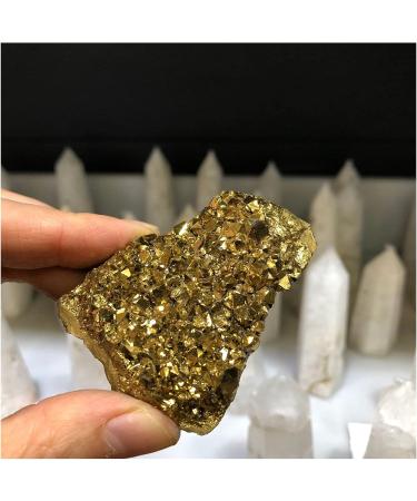 Natural Crystal Rough 1PC Natural Citrine Cluster Aura Crystal Electroplating Titanium Quartz Cluster Stone Natural Quartz Crystal (Size : 200-250g) - Buy Online on GoSupps.com