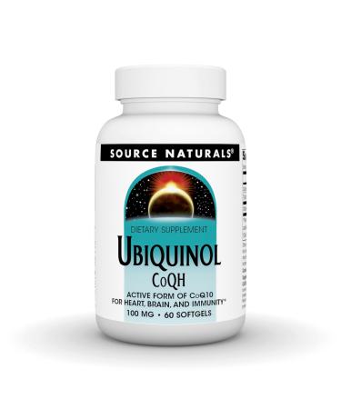 Source Naturals Ubiquinol CoQH 100mg Serving - 60 Softgels 60 Count (Pack of 1)