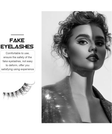 minkissy 5 Pairs False Lashes Fake Eyelashes False Eyelashes Bulk Eyelashes Fake Lashes Eye Lash Strip Eyelash Bulk Eyelash Strips Bulk Lashes Artificial Fiber Transparent Stem Cosmetics - Buy Online on GoSupps.com