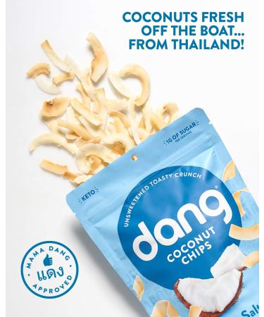 Dang Coconut Chips Lightly Salted 3.17 oz | Healthy Snack | Gluten-Free - Buy Online on GoSupps.com
