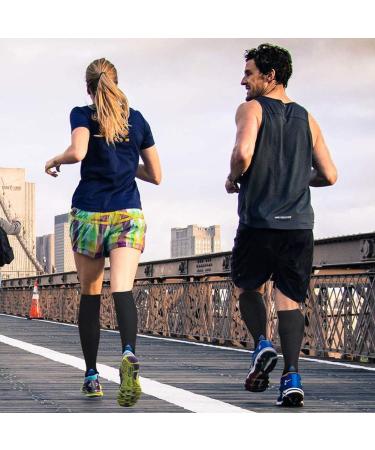 Compression Socks for Men & Women | Graduated Athletic Fit for Recovery, Travel, Running | Boost Stamina & Circulation | Black & Green | L-XL - Buy Online on GoSupps.com
