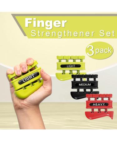 Buy Grip Strength Trainer - Finger & Hand Strengthening Tool for Home Office & Gym | Ideal for Athletes Musicians & Therapy - Yellow/Black/Red - Buy Online on GoSupps.com