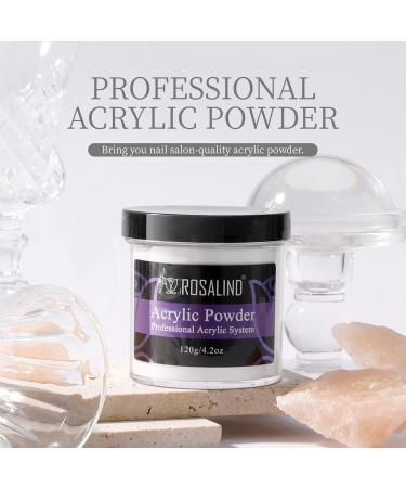 ROSALIND 4.2oz Clear Acrylic Nail Powder for Professional Nail Extensions - No Lamp Needed Ideal for French Nails & Carving - Buy Online on GoSupps.com