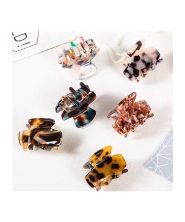 TSLINC 6-Piece Non-Slip Hair Clips for Medium & Thin Hair - Tortoise Cellulose Acetate Brown Leopard Design for Women & Girls - Buy Online on GoSupps.com